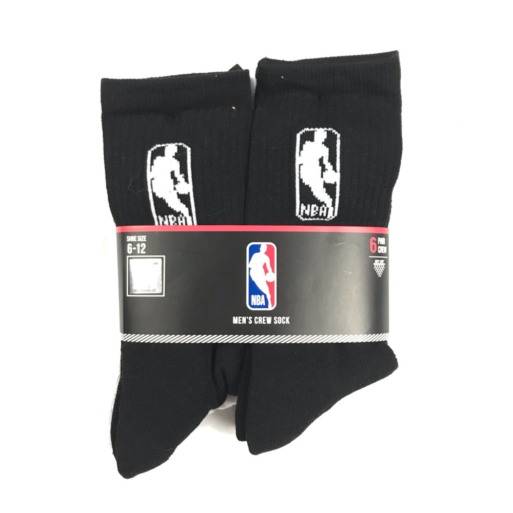 NBA 6 Pair Crew Socks
